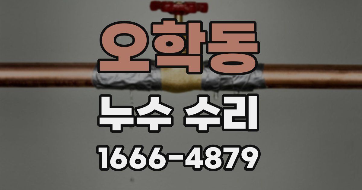 오학동 누수 수리