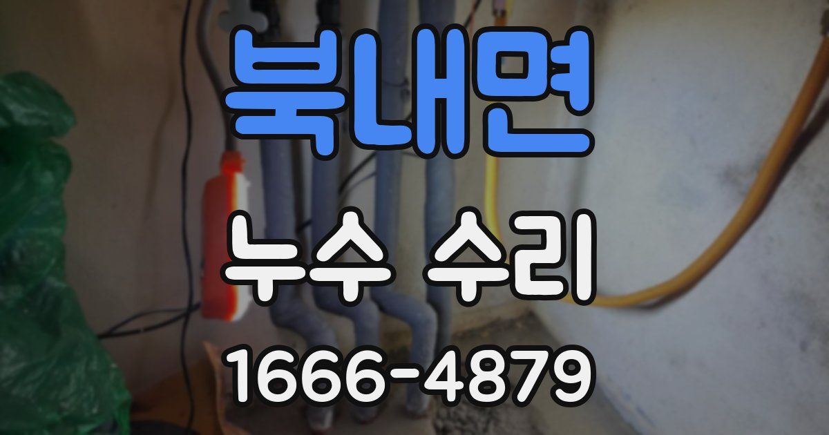 북내면 누수 수리