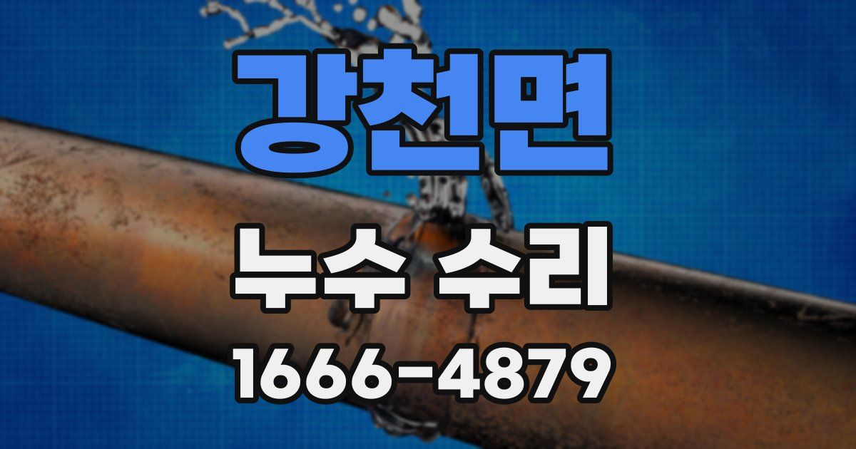 강천면 누수 수리