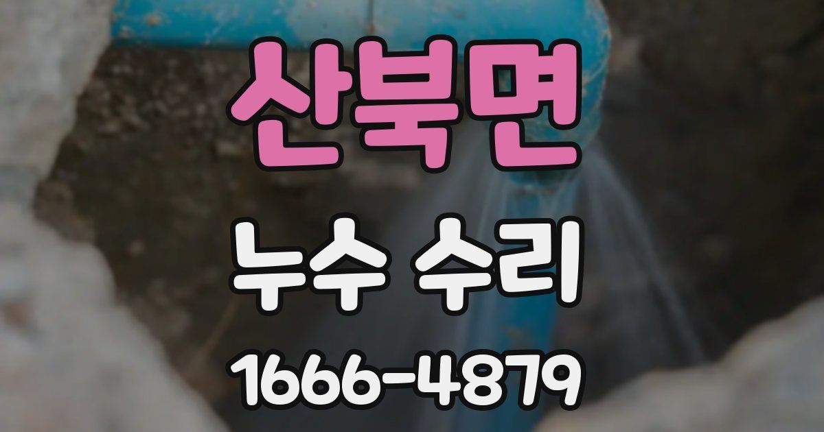 산북면 누수 수리