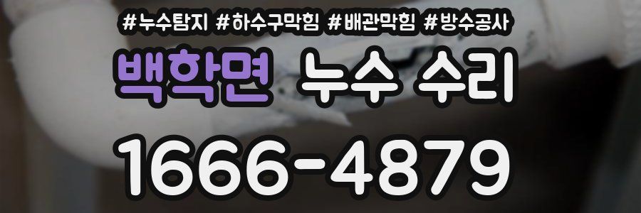 백학면 누수 수리