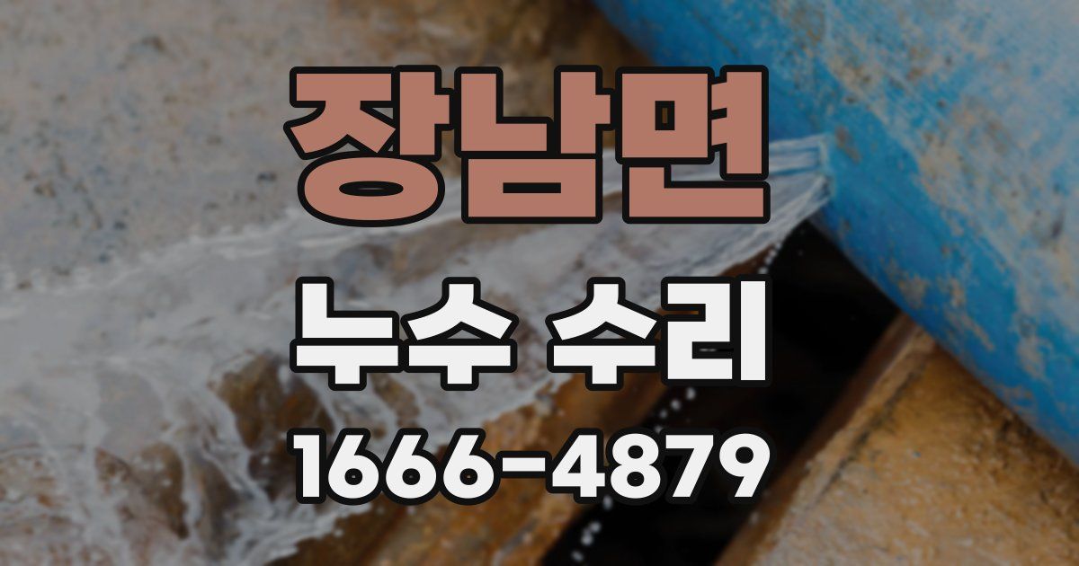 장남면 누수 수리