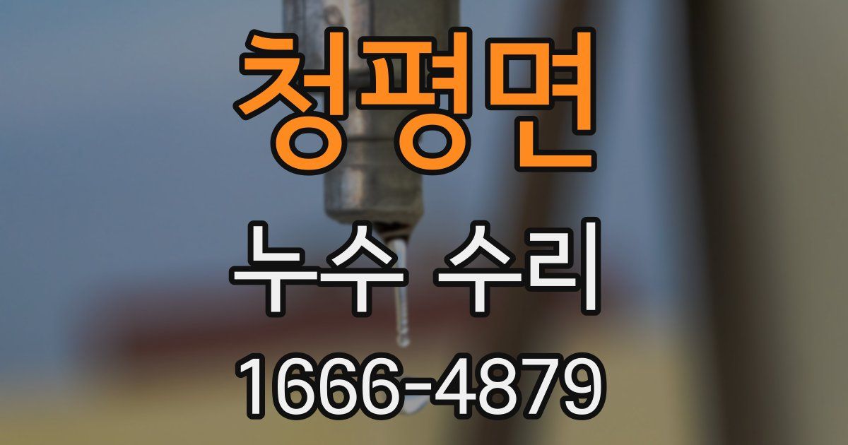 청평면 누수 수리