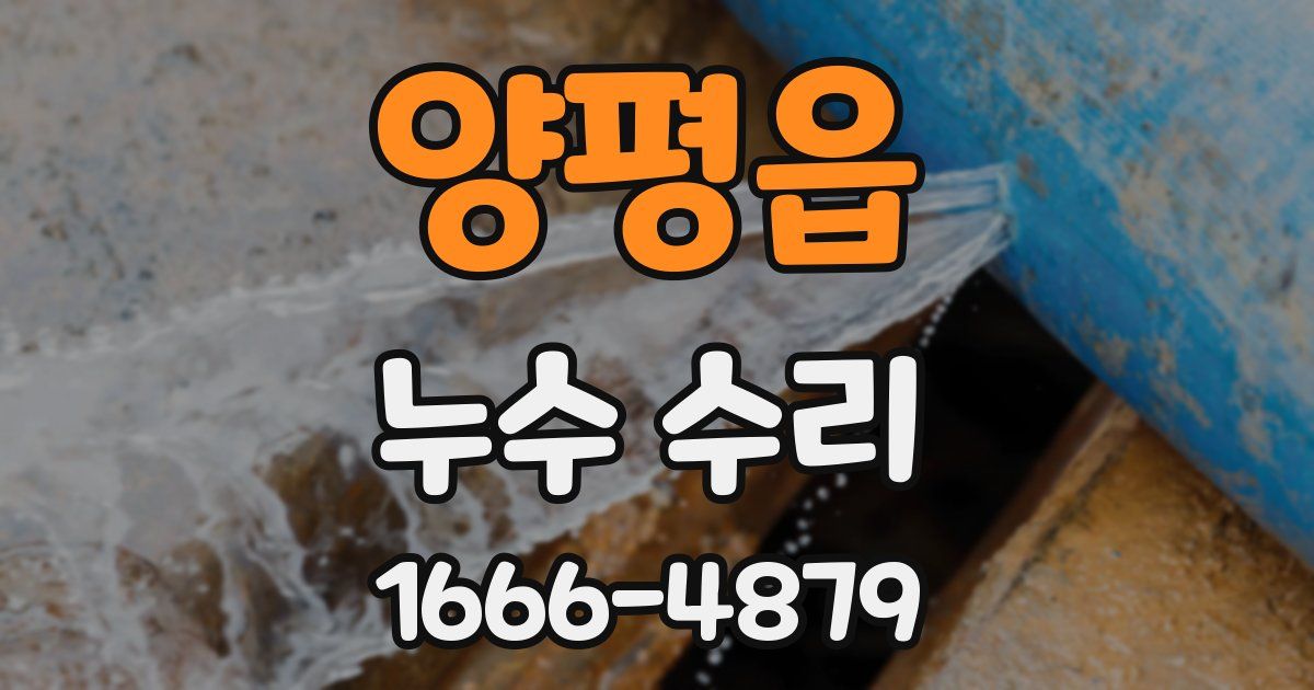 양평읍 누수 수리