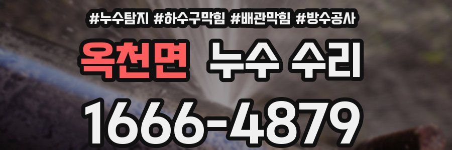옥천면 누수 수리