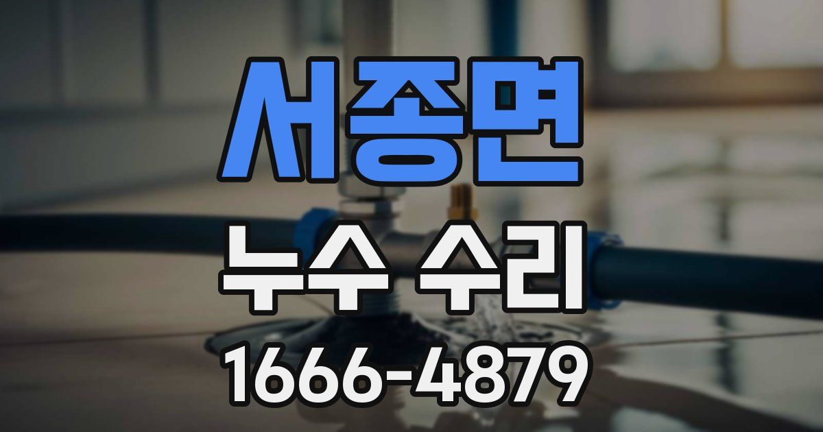 서종면 누수 수리