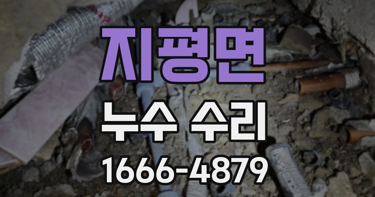 지평면 누수 수리
