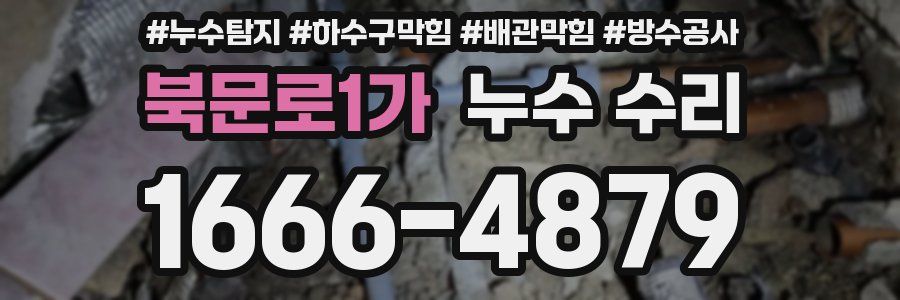 북문로1가 누수 수리