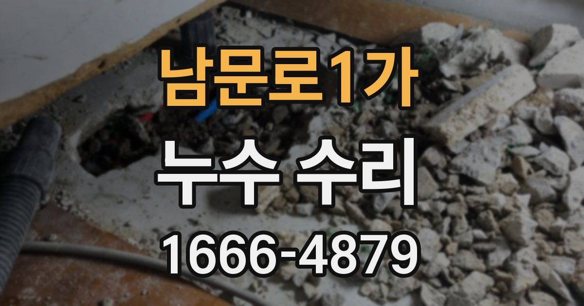 남문로1가 누수 수리