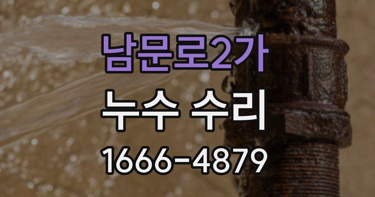 남문로2가 누수 수리