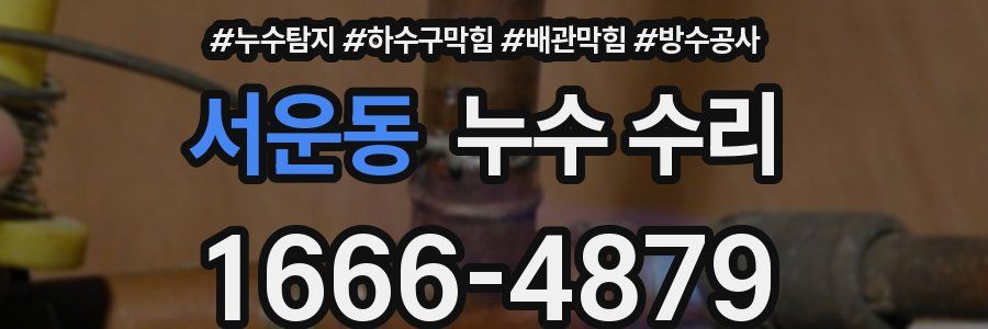 서운동 누수 수리