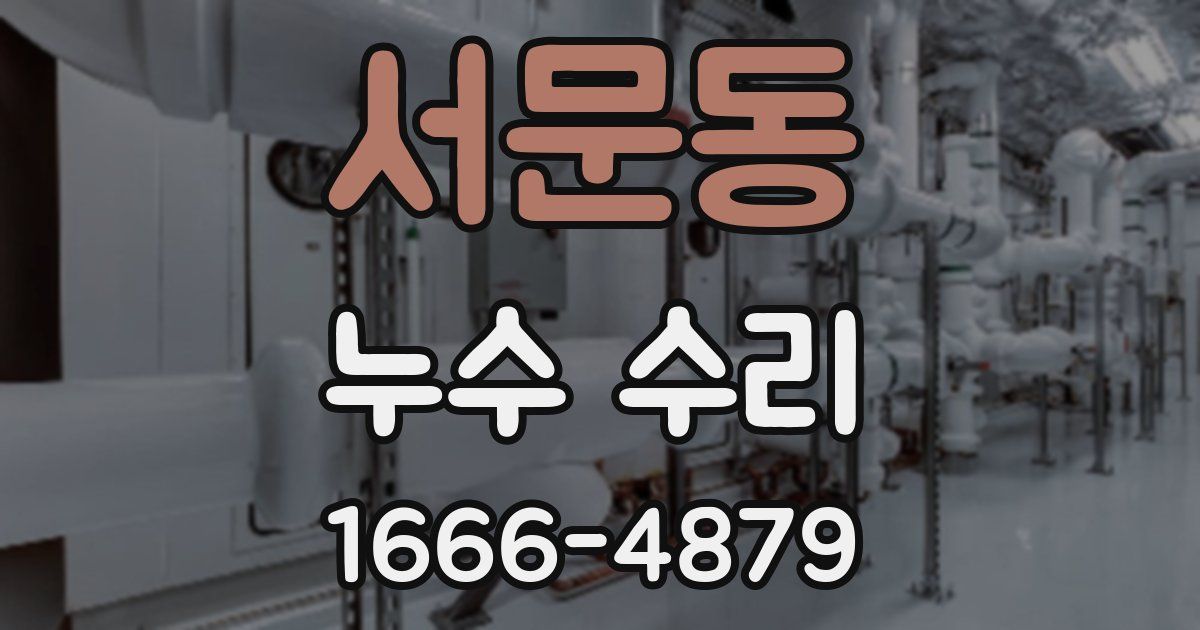 서문동 누수 수리