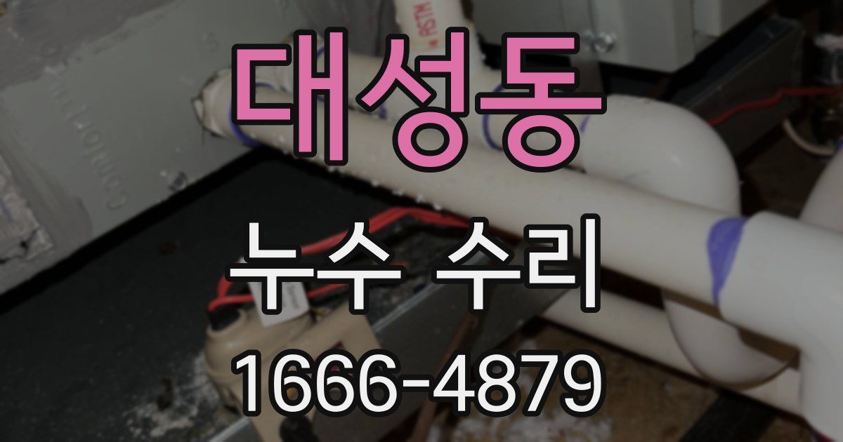 대성동 누수 수리