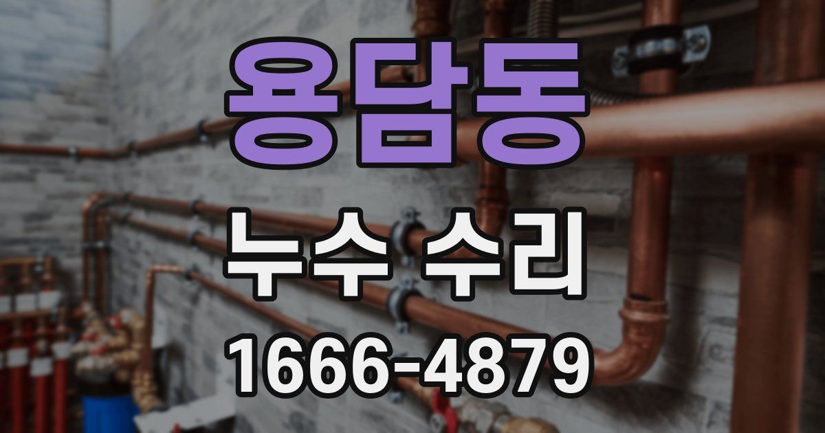 용담동 누수 수리