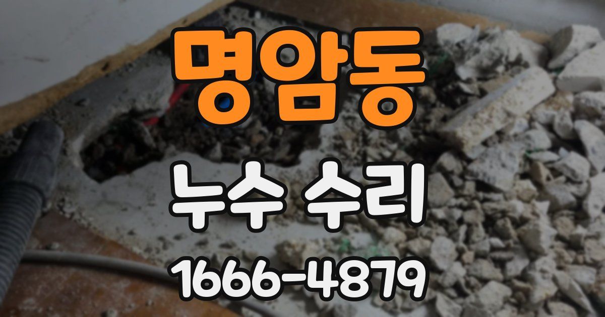 명암동 누수 수리