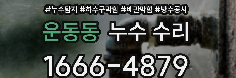 운동동 누수 수리