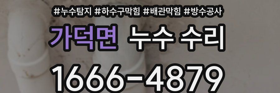 가덕면 누수 수리