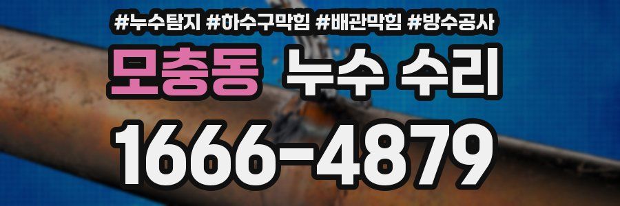 모충동 누수 수리