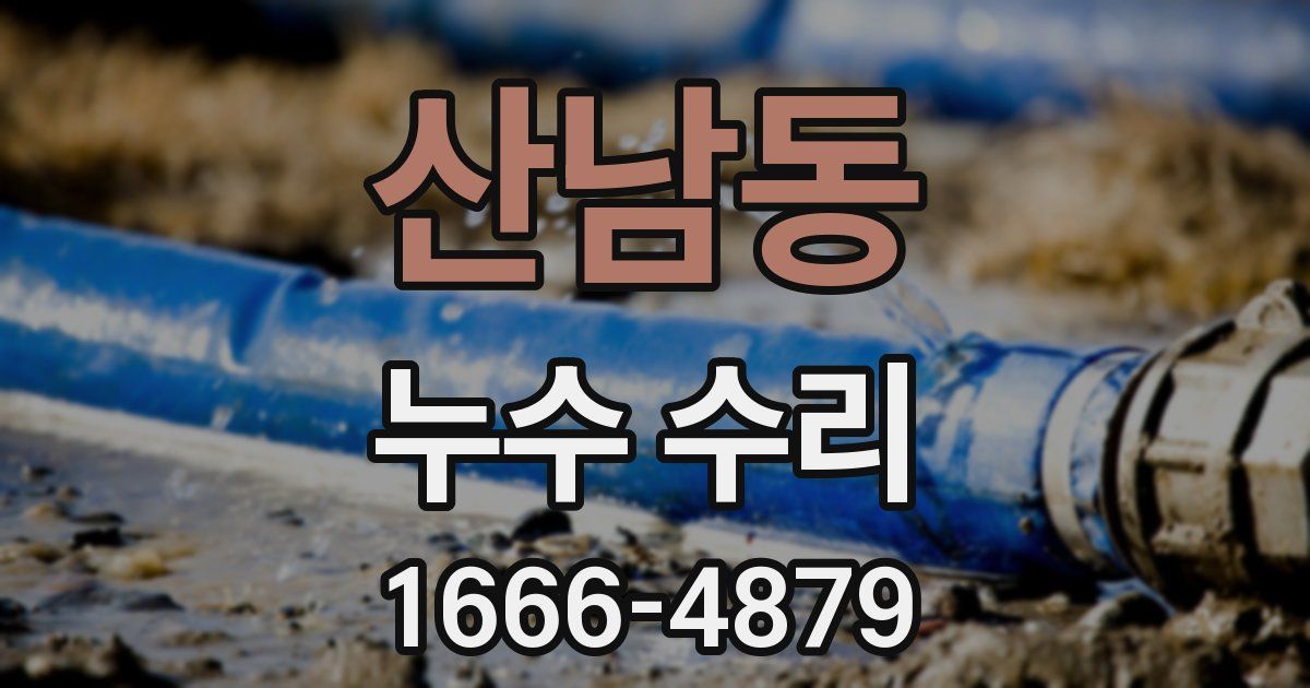 산남동 누수 수리