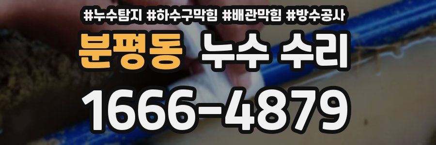 분평동 누수 수리