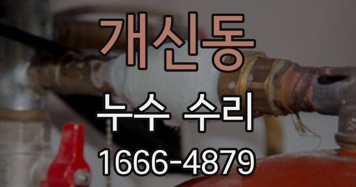 개신동 누수 수리