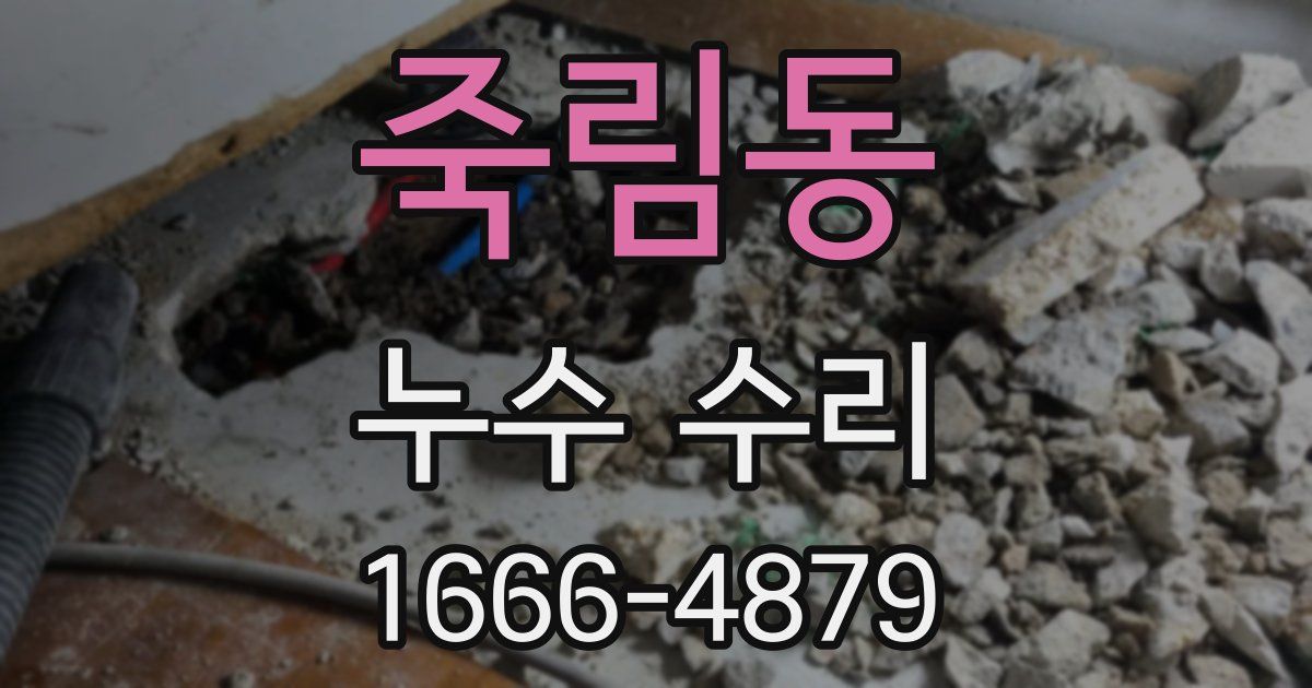 죽림동 누수 수리