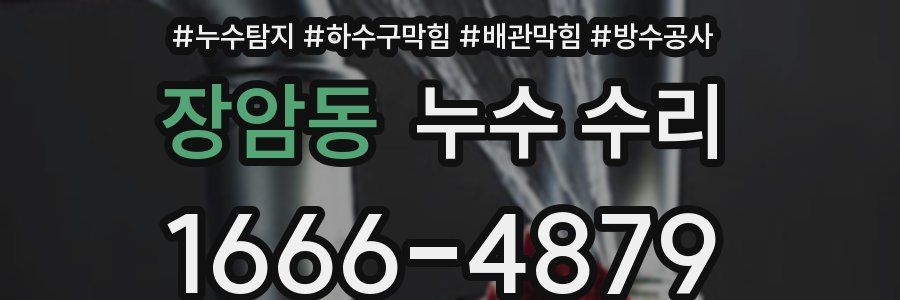 장암동 누수 수리