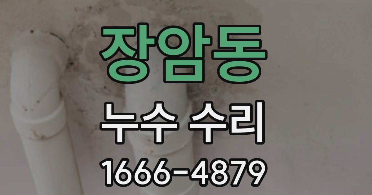 장암동 누수 수리
