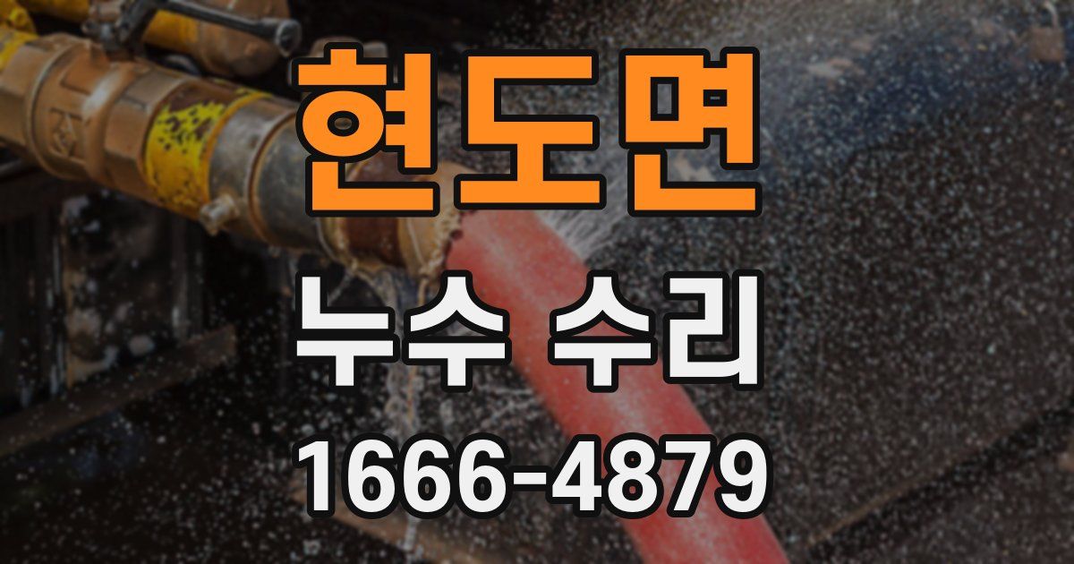 현도면 누수 수리