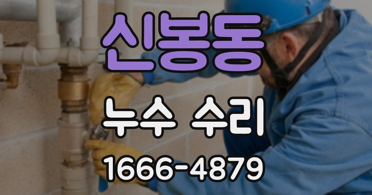 신봉동 누수 수리