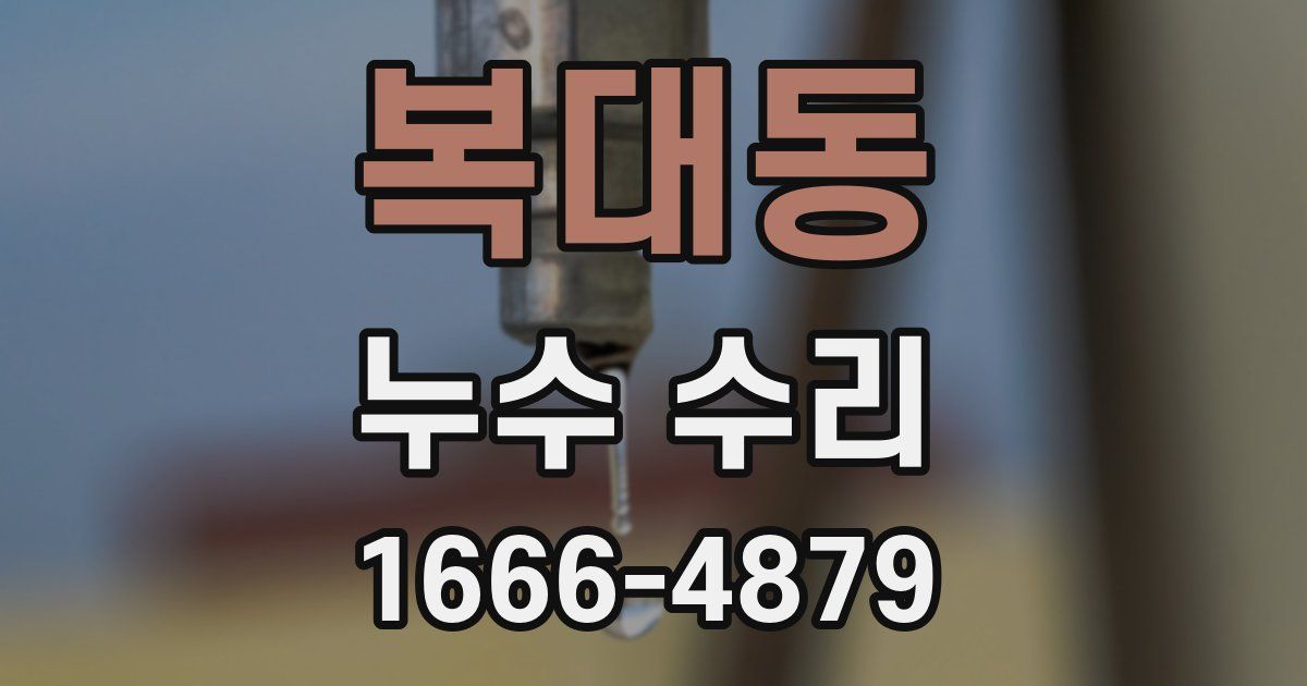 복대동 누수 수리