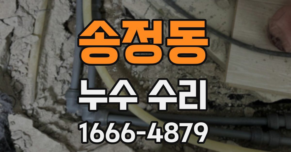 송정동 누수 수리