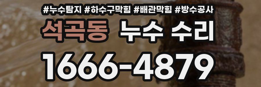 석곡동 누수 수리
