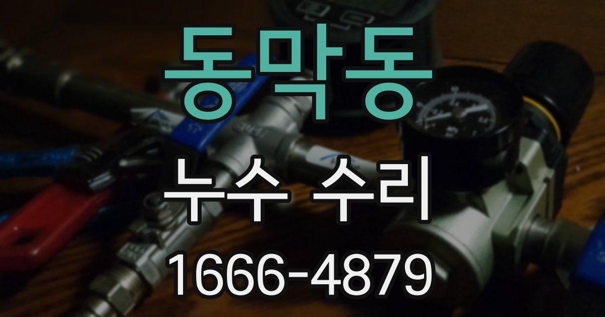 동막동 누수 수리