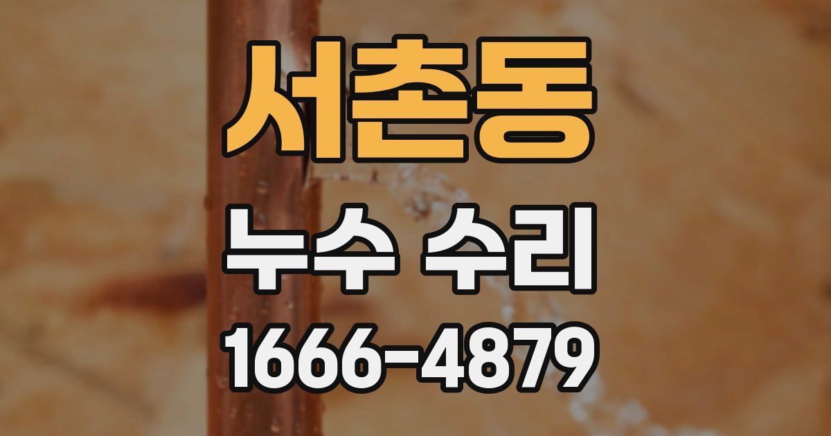 서촌동 누수 수리