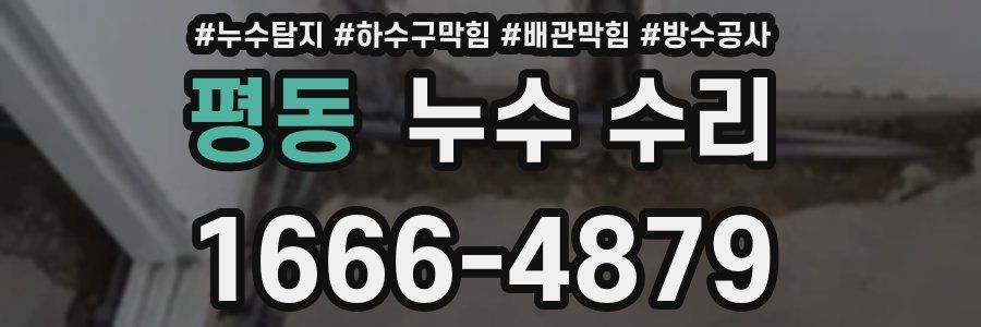 평동 누수 수리