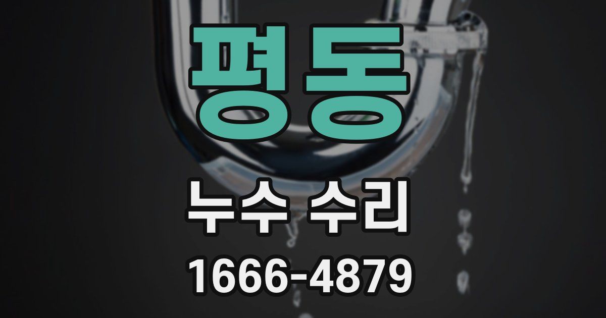 평동 누수 수리