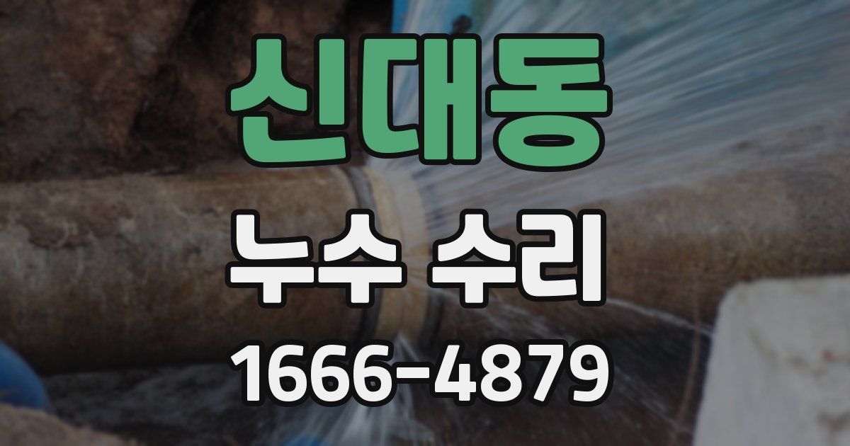 신대동 누수 수리