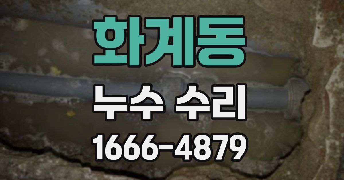 화계동 누수 수리