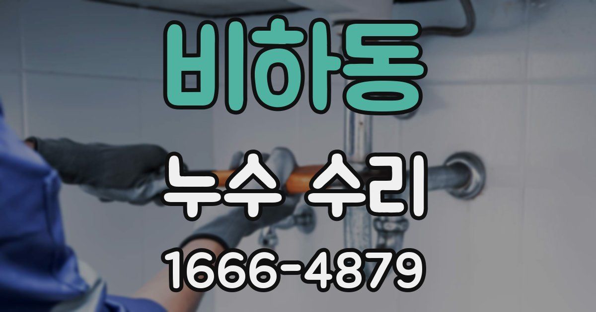 비하동 누수 수리