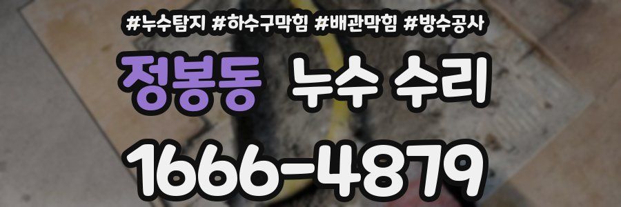 정봉동 누수 수리