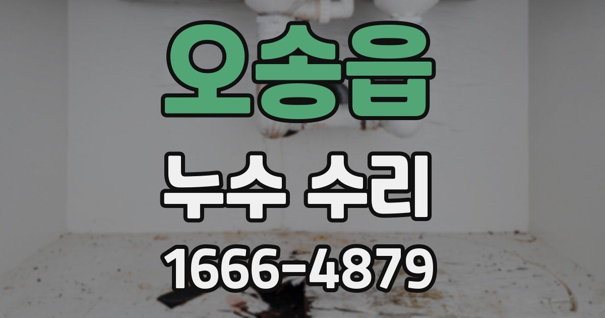 오송읍 누수 수리