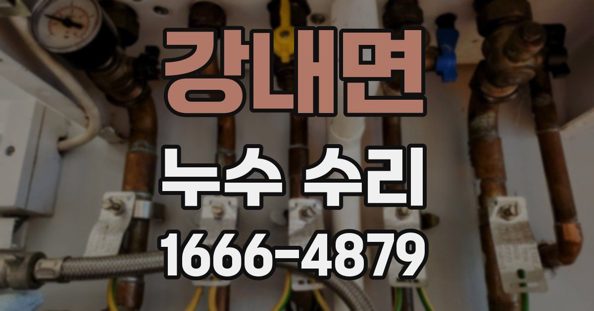 강내면 누수 수리