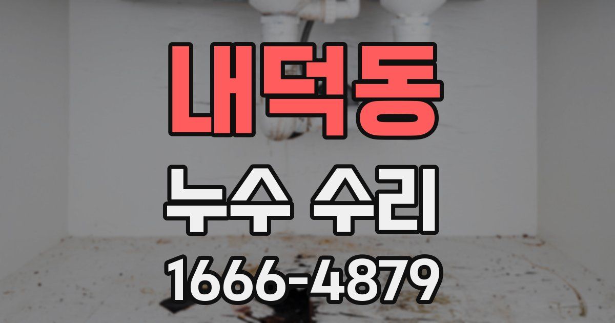 내덕동 누수 수리