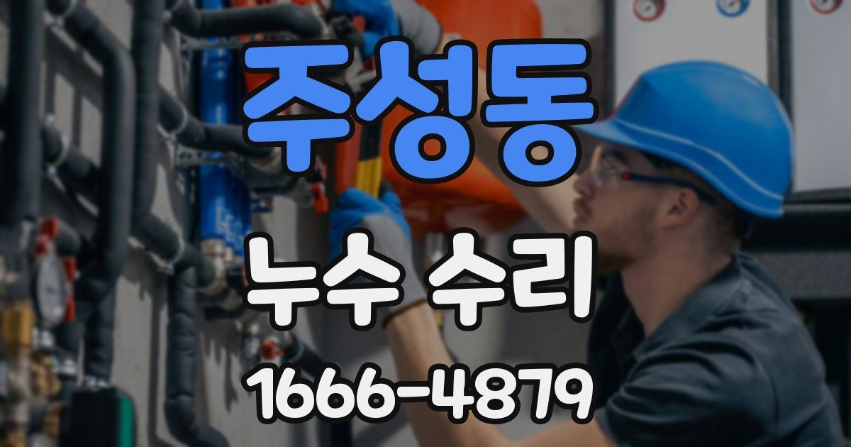주성동 누수 수리