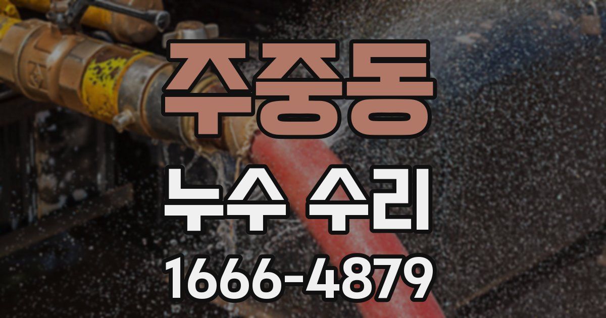 주중동 누수 수리