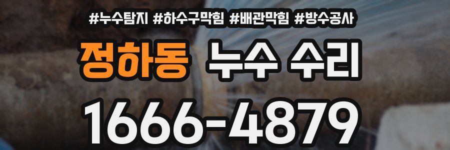 정하동 누수 수리