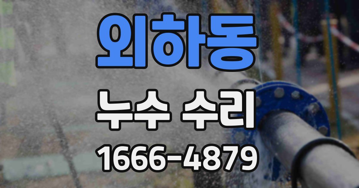 외하동 누수 수리