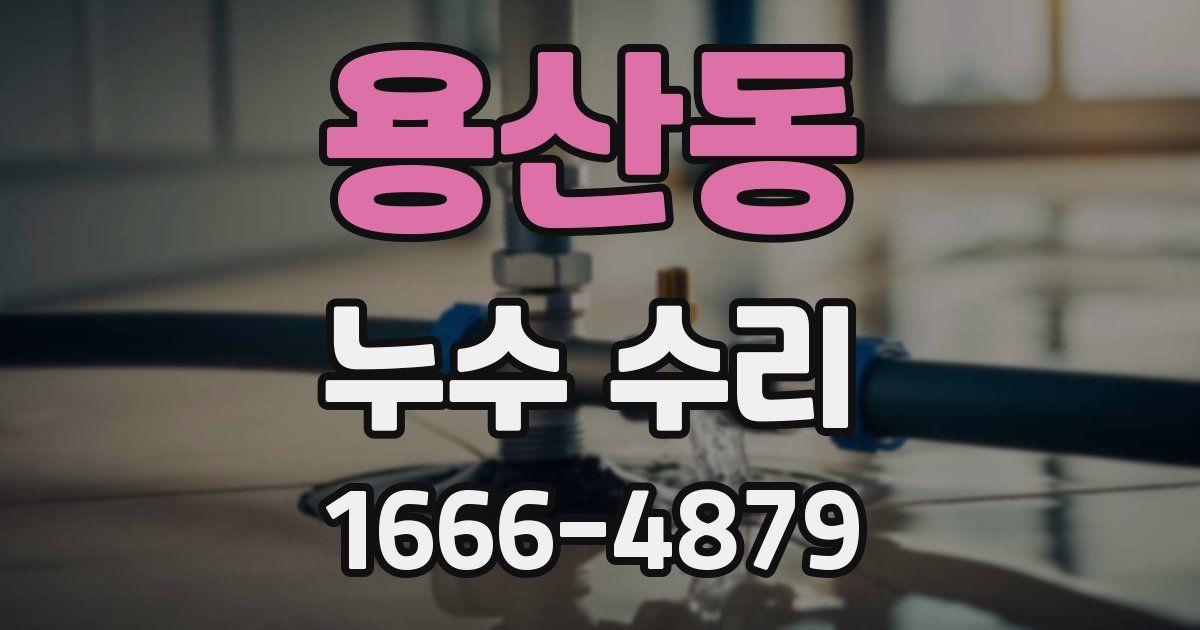 용산동 누수 수리