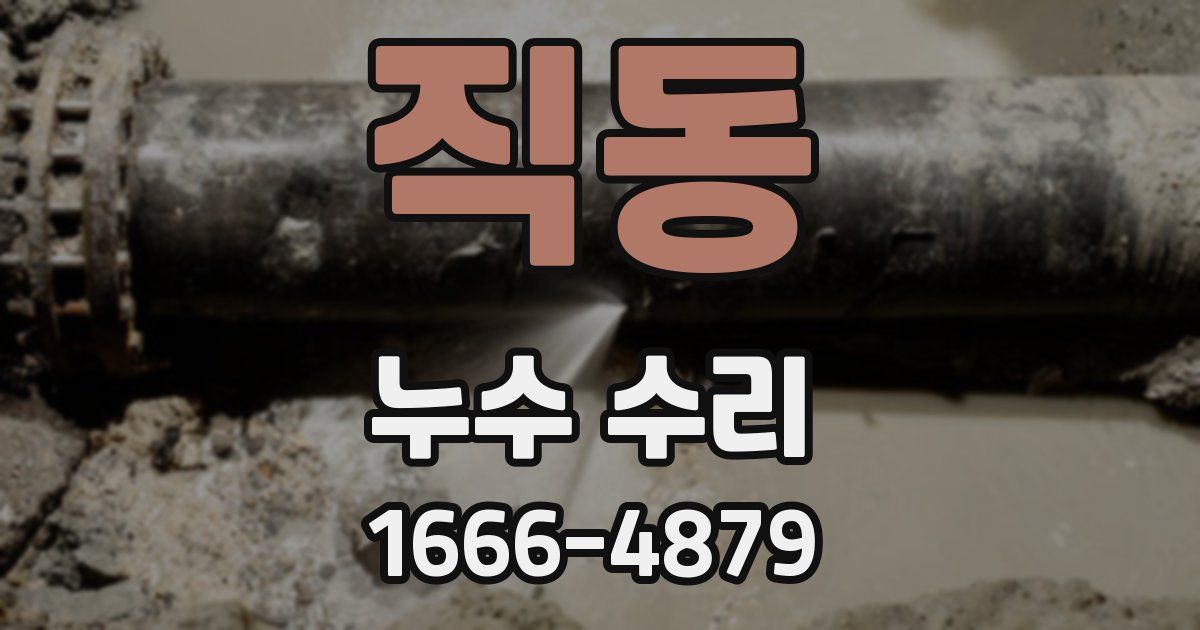 직동 누수 수리